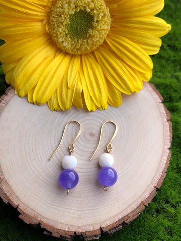 Gold Spring Lilac Earrings