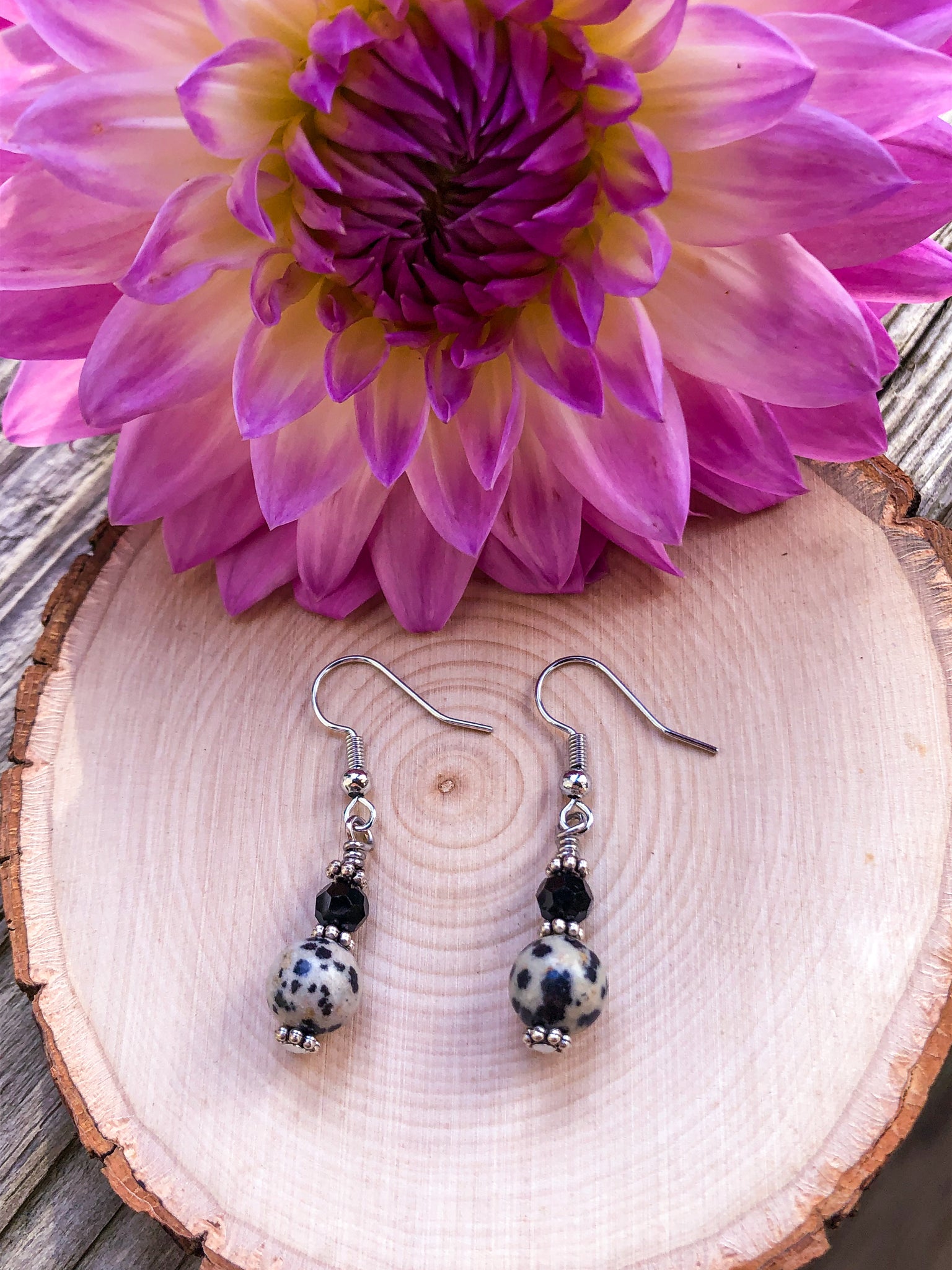 Dalmatian Jasper Earrings